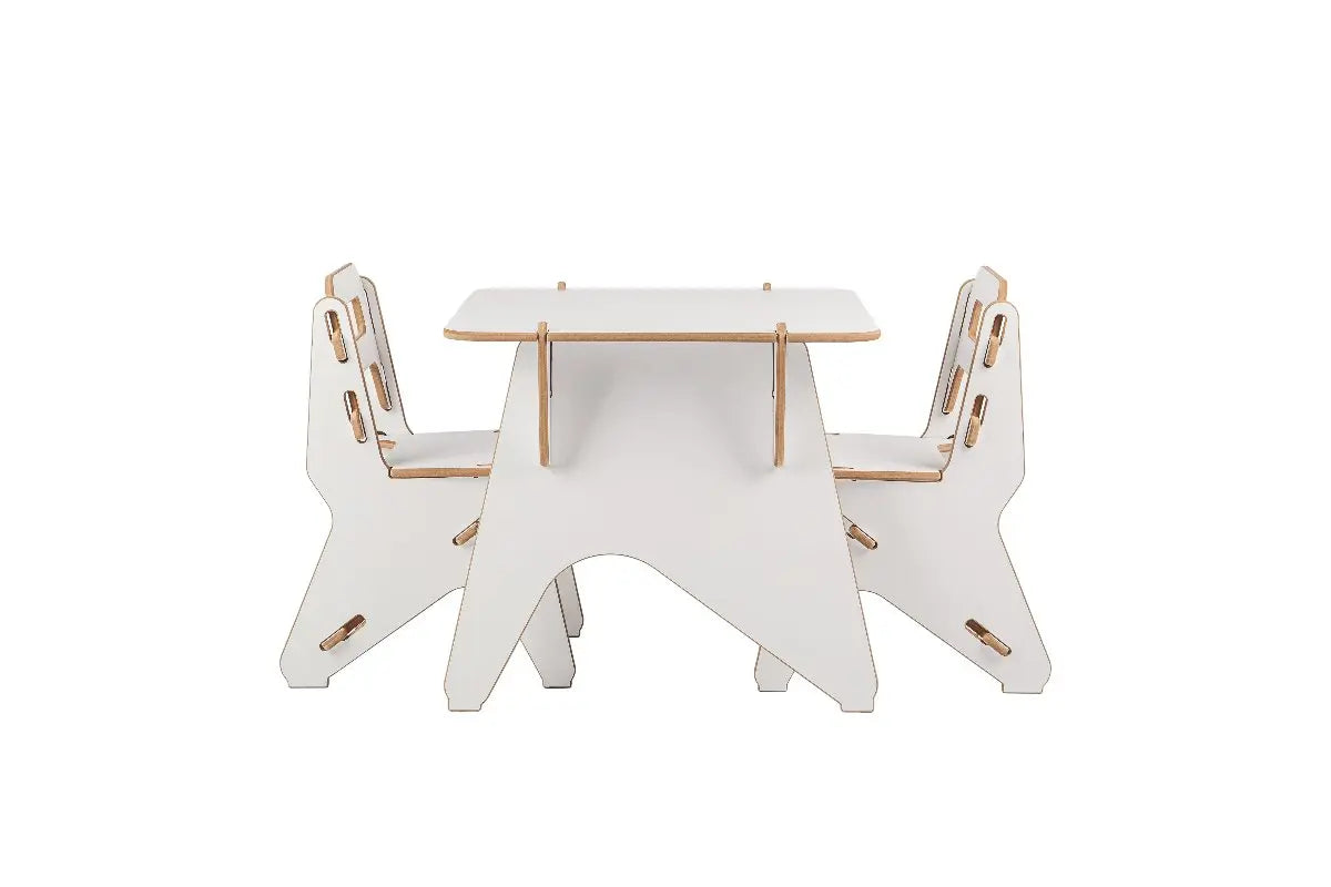 Hiruster/Nando Children Table and Chair Set, alpine white.