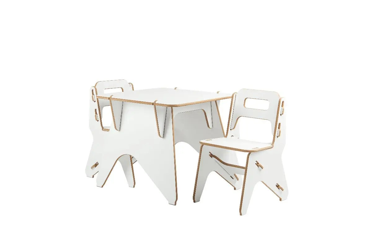 Hiruster/Nando Children Table and Chair Set, alpine white.