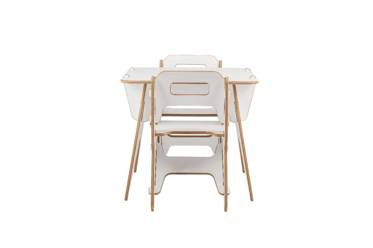 Hiruster/Nando Children Table and Chair Set, alpine white.