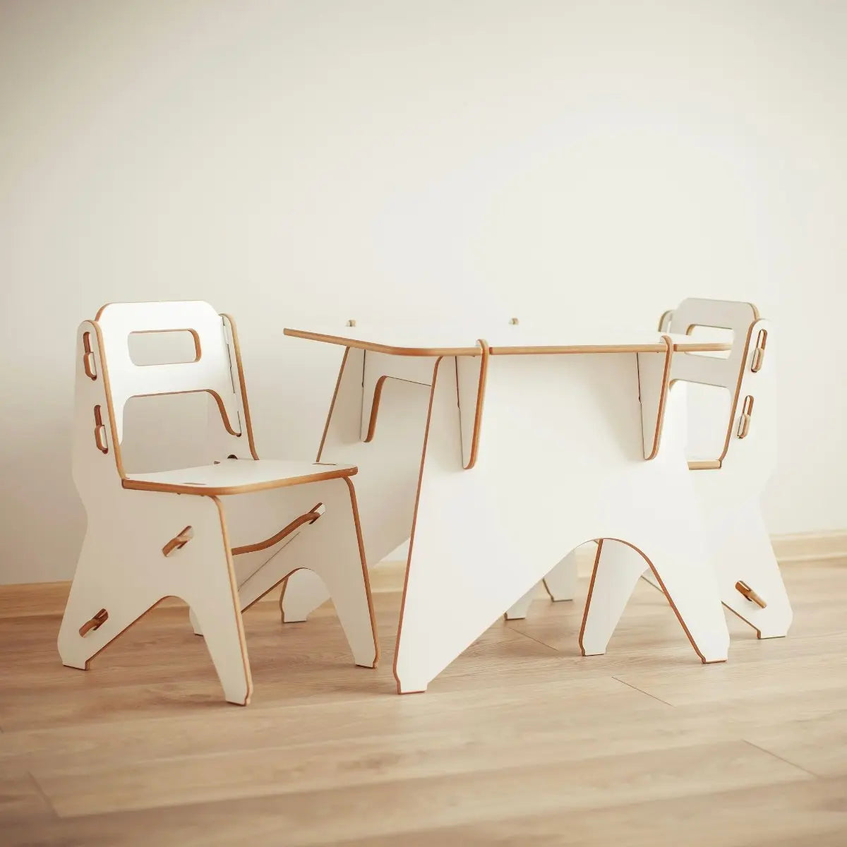 Hiruster/Nando Children Table and Chair Set, alpine white.