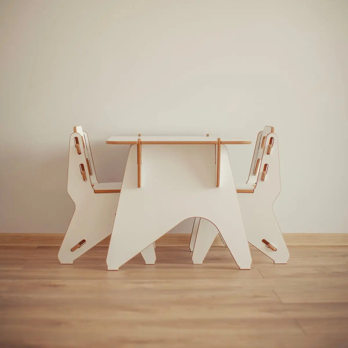 Hiruster/Nando Children Table and Chair Set, alpine white.