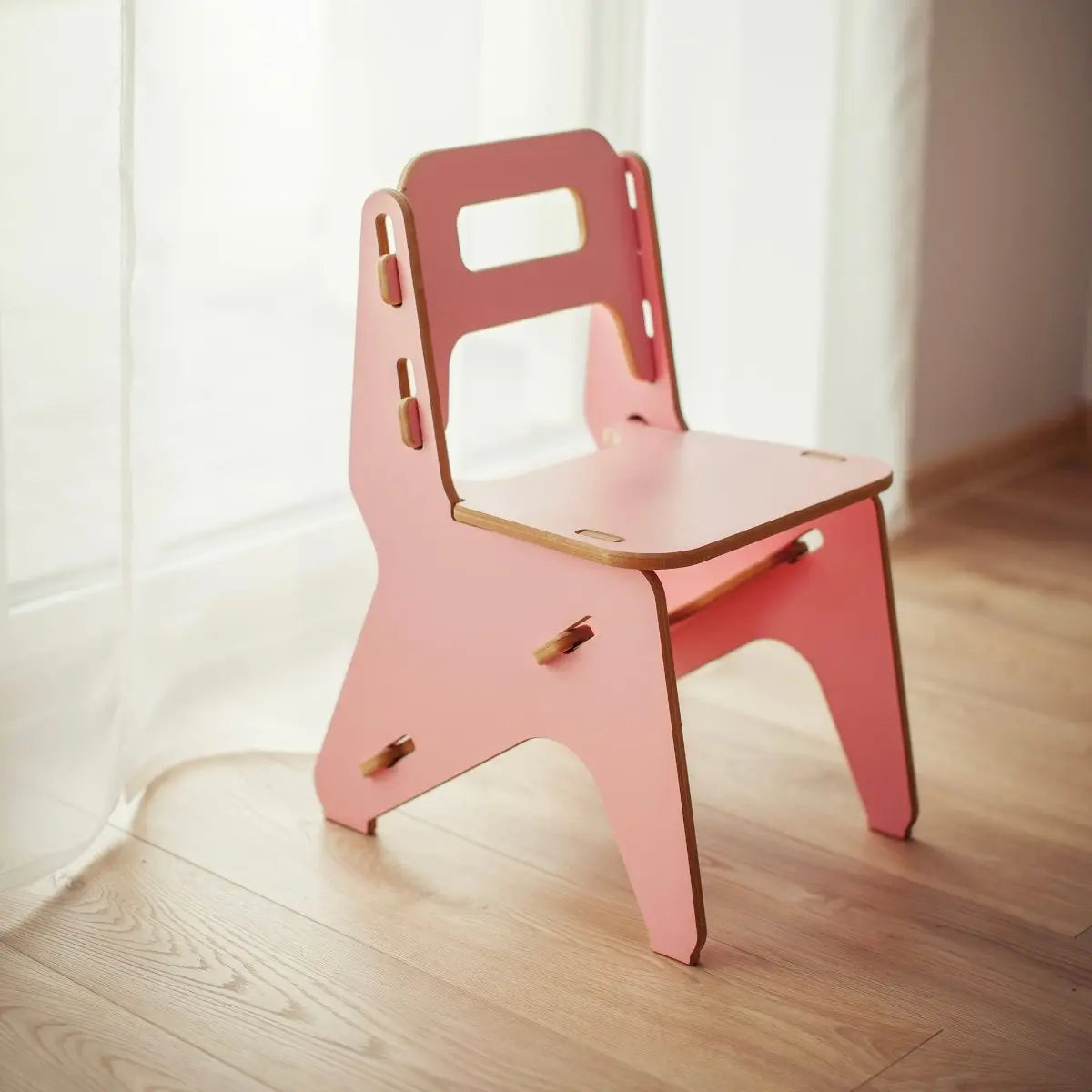 NANDO Childrens Preschool Chair, pistachio flamingo pink.